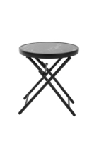 Table Circulaire Pliante en Verre Moderne et Esthétique pour l'Extérieur – Meilleure Vente
