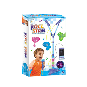 B/O cool — double microphone pour enfants, jouet d'apprentissage musical, de haute qualité, avec lumière, costume - Product Image 2