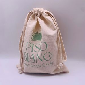 Pochette réutilisable en lin <span class=keywords><strong>de</strong></span> coton blanc Pochette anti-poussière pour <span class=keywords><strong>vêtements</strong></span> doux Sacs d'artisanat en tissu à cordon <span class=keywords><strong>de</strong></span> serrage avec logo personnalisé - Product Image 3