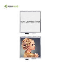 Miroir de Sublimation Prosub Personnalisé, Compact, Pliable, Portable, Double Face, pour Maquillage Cosmétique