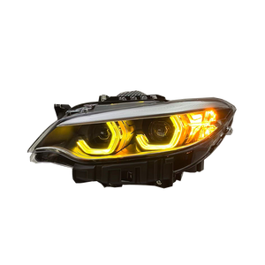 Faros Delanteros LED SJC Auto para <span class=keywords><strong>BMW</strong></span> <span class=keywords><strong>Serie</strong></span> 2 F22 2014-2021, Luces Traseras Amarillas y Blancas, Interruptor DRL, Luces de Circulación Diurna de Doble Color - Product Image 3