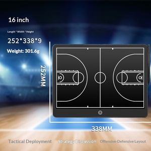 Tableau tactique LCD pour entraîneur, matériau ABS, 16 pouces/10 pouces, sports, football, basketball, volleyball, <span class=keywords><strong>futsal</strong></span>, badminton, écran à un bouton - Product Image 4