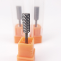 Petite fraise à ongles en carbure, à tête plate, rotation bidirectionnelle, pour le retrait de gel, le façonnage d'acrylique et le nettoyage des ongles