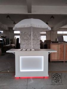 รถเข็นขนมเคลื่อนที่สำหรับงานแต่งงาน ตกแต่งเองได้ พับเก็บได้ พร้อมไฟ - Product Image 2