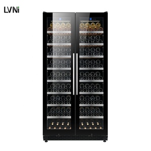 Cave à vin de qualité supérieure avec compresseur double, capacité de 274 bouteilles, étagères en bois et refroidissement par air - Product Image 1