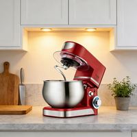Batteur sur socle multifonction 3 en 1 ODM 1000W, couple élevé, 6 vitesses réglables, bol en acier inoxydable 5L, tête inclinable, pour boulangerie à domicile