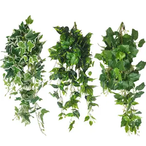 Guangdong Good Quality Plastic Faux Ivy Bush Vines Indoor Wall Ceiling Decorative Greenery Bulk Artificial Fake Hanging Plants