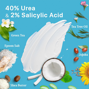 <span class=keywords><strong>Crema</strong></span> para Pies Vegana Orgánica con <span class=keywords><strong>Urea</strong></span>, Té Verde, Aloe Vera y Ácido Salicílico, Hidratante Profunda para Talones Agrietados y Eliminación de Callosidades - Product Image 3