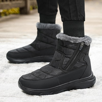 Bottes d'hiver unisexes faciles à enfiler et à retirer, chaudes, avec fermeture éclair latérale, semelle intérieure EVA absorbant les chocs, semelle extérieure en caoutchouc antidérapante et stable, OEM ODM