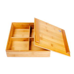 Bamboo dried fruit <b>boxes</b>, fruit plates, <b>candy</b> <b>boxes</b>, lidded, compartmentalized snack bowls, <b>Japanese</b>-style living room storage - Product Image 3