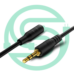 Factory Price 3M 3.5mm Aux Audio Cable Male to Female 3 Jack M/F Stereo TRS Cable Gold Plated for Phone Computer - Product Image 1