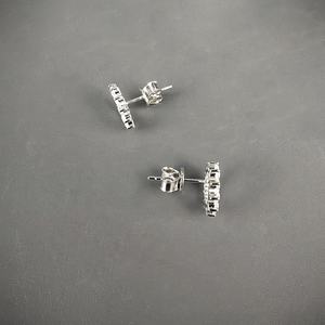 Promotion Plaqué Rhodium Dent De <span class=keywords><strong>Scie</strong></span> Flocon De Neige Déclarations 925 En Argent <span class=keywords><strong>Sterling</strong></span> Cercle Moissanite Boucles D'oreilles Pour Les Femmes Unisexe - Product Image 5
