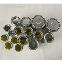 Vente en gros de mini boîtes de conserve rondes vides à faible quantité minimale de commande avec couvercle pour peinture et bougies en métal