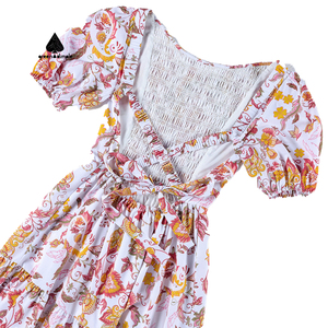 Green Dimple Women's Clothing Summer Cottagecore Dress Floral Casual <strong>Cotton</strong> Polynesian Modest Office <strong>Wear</strong> Dress - Product Image 3