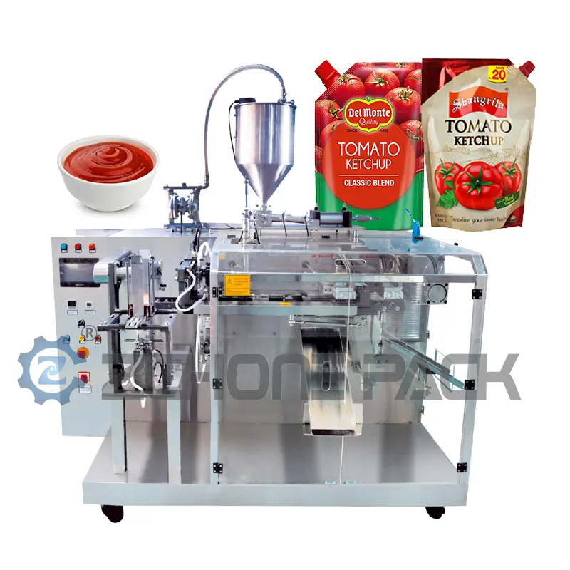 Automatic chili sauce milk peanut butter ketchup honey liquid bag sachet pouch packing machine stick