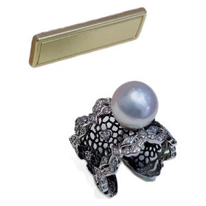 Design 10-11mm Round Natural <b>Pearl</b> <b>Ring</b> S925 Silver with Lace Hollow Handcrafted Strong Light Fine Flaws <b>Ring</b> - Product Image 5