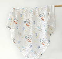 Couverture d'emmaillotage pour bébé en mousseline 100% coton à 6 couches, impression numérique, réversible, couverture de bain, couverture pour tout-petit