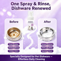 Mousse nettoyante pour gamelles d'animaux, best-seller, pour un nettoyage rapide des bols d'alimentation, gain de temps pour les soignants d'animaux