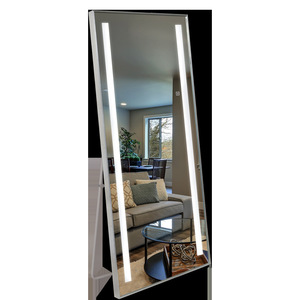 โรงงานผลิตเอง: กระจก LED แบบเต็มตัวกรอบดำทันสมัย พร้อมไฟด้านข้างปรับความสว่างได้ สำหรับโครงการตกแต่งโรงแรมและบ้าน - Product Image 2