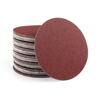 Disques de ponçage orbitaux non poreux de 125 mm, disques abrasifs en oxyde d'aluminium, ronds, poids E, papier abrasif rouge, disques de ponçage, papier abrasif