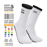 Chaussettes de yoga antidérapantes personnalisées pour femmes, chaussettes de fitness Pilates, chaussettes de yoga à grip tricotées et brodées