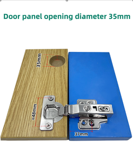 Charnières modernes en acier inoxydable à fermeture douce pour armoires de cuisine, placards de chambre, salon, bureau à domicile, portes à coupelle peu profonde de 8 mm - Product Image 6