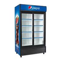 Réfrigérateur à boissons Pepsi à bas prix avec porte en verre pour congélateur vertical d'affichage et de promotion des boissons