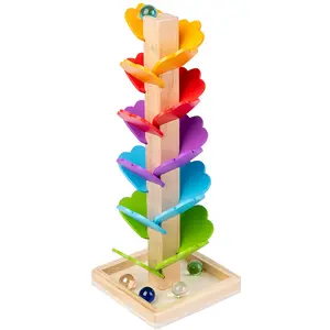 Детская деревянная лист методом падающего шарика игры для детей раннего образования деревянный лист башня конструктор деревянные развивающие игрушки