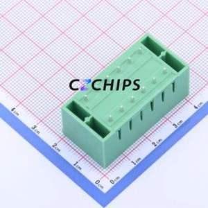 KF2EDGKVHM-5.08-2*6P Plug-in Terminal Block Through hole,P=5.08mm Board-to-Board / Socket - Closed Screw Fixing 2x6P 5.08mm - Product Image 2