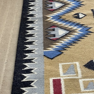 Handwoven Contemporary Modern Kilim Wool Rug Flat Weave Geometric Eco-Friendly Reversible Washable Living <b>Room</b> Bedroom - Product Image 2