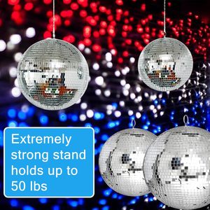 Wholesale Mirror <strong>Disco</strong> <strong>Ball</strong> Handmade 8-Inch Silver Glass Modern Hanging Party Decorations Big Party Design High Quality Low MOQ - Product Image 4
