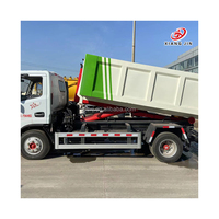Camion à ordures de type chariot Dongfeng d'occasion abordable petit camion à ordures de type bras à crochet de 7 tonnes d'occasion