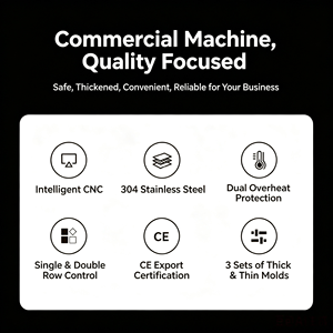 Máquina para Hacer Donuts Mochi, Máquina Automática para Formar y Freír Donuts, Moldes Reemplazables para Producción <span class=keywords><strong>de</strong></span> Pastelería - Product Image 2