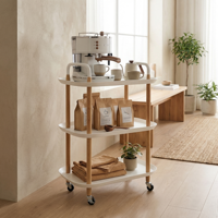 Chariot de rangement multi-niveaux mobile pour cuisine, chariot utilitaire sur pied facile à déplacer pour chambre, salon, dortoir, et pour ranger les collations