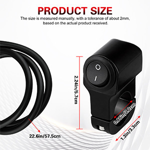 Interruptor de foco para motocicleta, doble cable, 10 amperios, 2 vías, montaje en manillar para faro, luz baja y alta, piezas de mejora y adaptación - Product Image 2