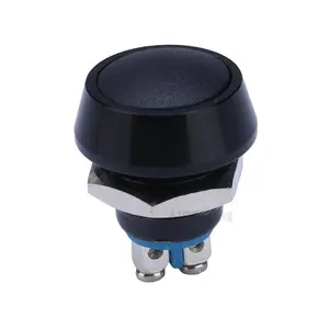 IP65 Reset Mini waterproof 12mm domed 2A Red/Green/Blue/White/Black pushbutton momentary 2 screw button switch push
