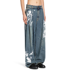 Pantalones vaqueros plisados delanteros para hombre, de mezclilla lavada, al por mayor, estilo holgado, fabricados en Guangzhou Xintang, colección Primavera 2026 - Product Image 2