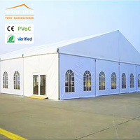 웨딩 파티 텐트 알루미늄 프레임 6x12M 방수 럭셔리 야외 대형 흰색 PVC 패브릭 천막 파티 텐트 이벤트 야외