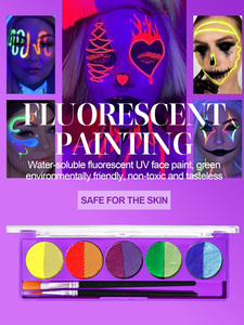 ผงเครื่องสำอางสำหรับแต่งหน้าผงทาสีศิลปะบนร่างกาย10สีประกายยูวี10สีแบบกำหนดเอง - Product Image 3