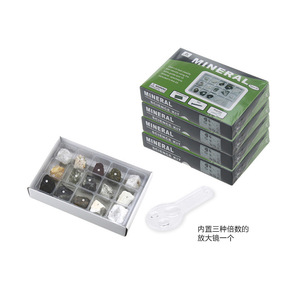 Boîte d'échantillons de minéraux cristallins Qinghua QH4009-4, composée de 15 types de minéraux, pour l'enseignement et l'utilisation par les étudiants. - Product Image 4