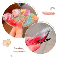 Barrettes en plastique pour enfants, accessoires de cheveux pour filles, pinces latérales pour fête, barrettes mignonnes pour bébés et enfants, barrettes BB princesse à sable mouvant