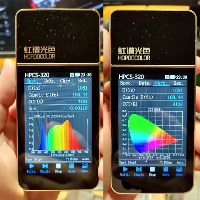 HOPOOCOLOR HPCS320 Handheld Illumination Portable Lux Meter with Great Price Spectrometer