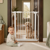Barrière de sécurité pour bébés, enfants, chiens et chats, pour portes et escaliers, sans perçage, fixation par pression, installation facile