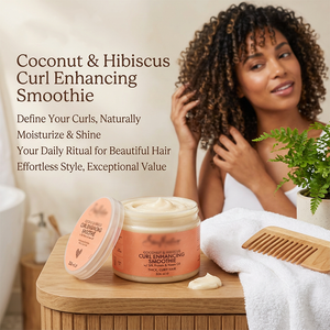 Crème coiffante nourrissante et hydratante pour cheveux bouclés à l'huile d'argan et de noix de coco biologique - Product Image 5