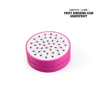 Feeron Orange Slice Fidget Coin, Magnetic Ratcheting Click Spinner, Mainan Pereda Stres EDC Cetak 3D dari PLA
