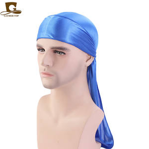 Durag Soyeux Respirant Hip Hop Du Doo Rag Wings Satin Biker Head Wrap <span class=keywords><strong>Pirate</strong></span> Hat Satin <span class=keywords><strong>Bandana</strong></span> Longue Queue Satin Silky Durag - Product Image 2