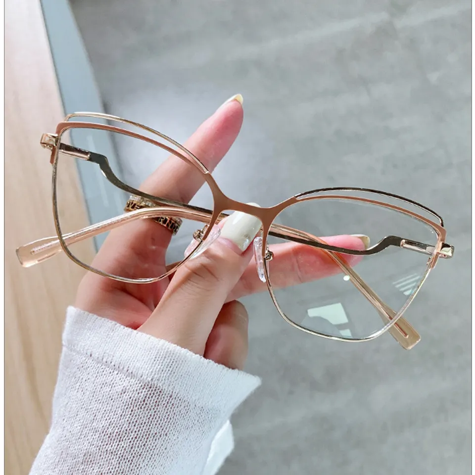 Vnox — lunettes optiques anti-lumière bleue en métal, nouvelle collection, tendance européenne et américaine, pour femmes