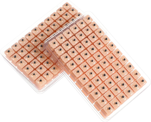 Kit d'acupuncture auriculaire en métal de 600 pièces, autocollants auriculaires, graines auriculaires, carte d'acupression auriculaire, pinces, certifié Baibaikang RoHS - Product Image 1