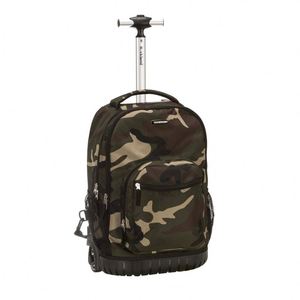 BSCI Travel rolling <b>backpack</b> with a large capacity and <b>wheels</b> for carry-on luggage and suitcases - Product Image 4