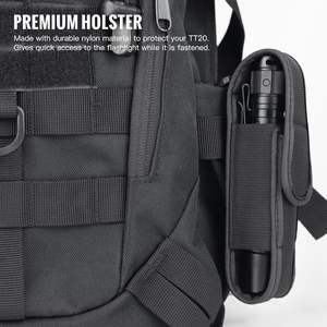 ไฟฉายยุทธวิธี LED แบบพกพา ชาร์จ USB ได้ ความสว่าง 1700 ลูเมน รุ่น A20 EDC คุณภาพสูง ขายส่ง กันน้ำระดับ IP44 ตัวเรือนอะลูมิเนียม - Product Image 5